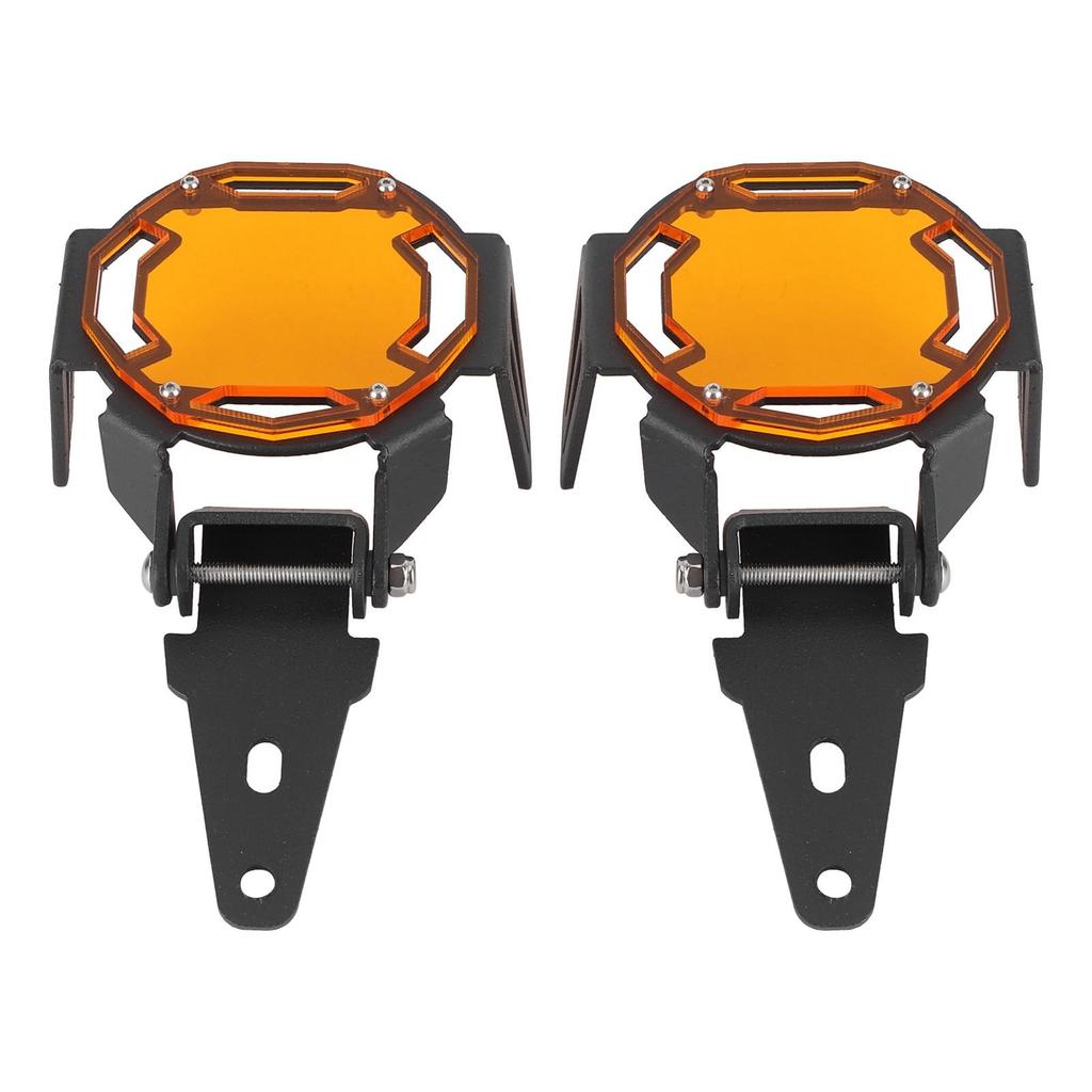 Yctze Motorcycle Fog Light Protector, Aluminum Fog Light Guard Protective Cover LED Lamp Protector