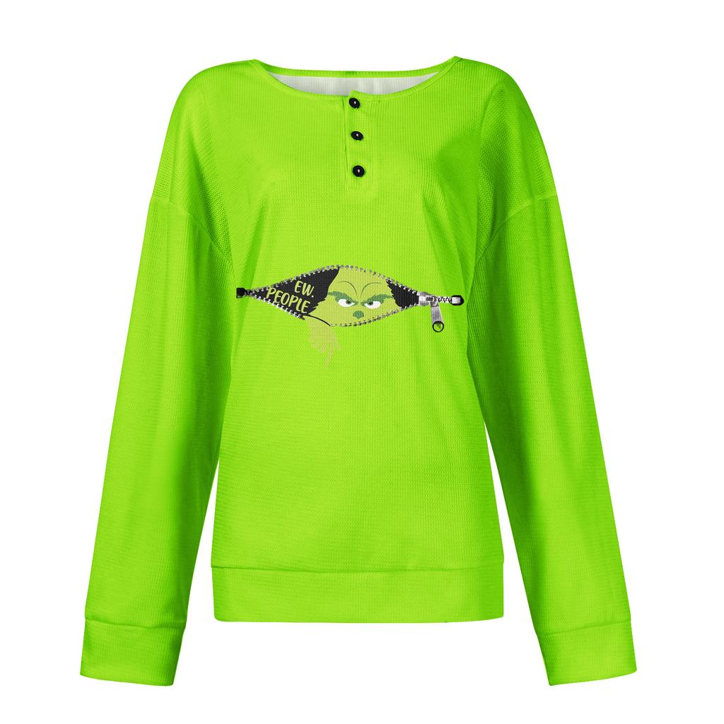 Women's Casual Shirts Long Sleeve Tops Button Up V Neck Loose Knit Fall Favorites For Women