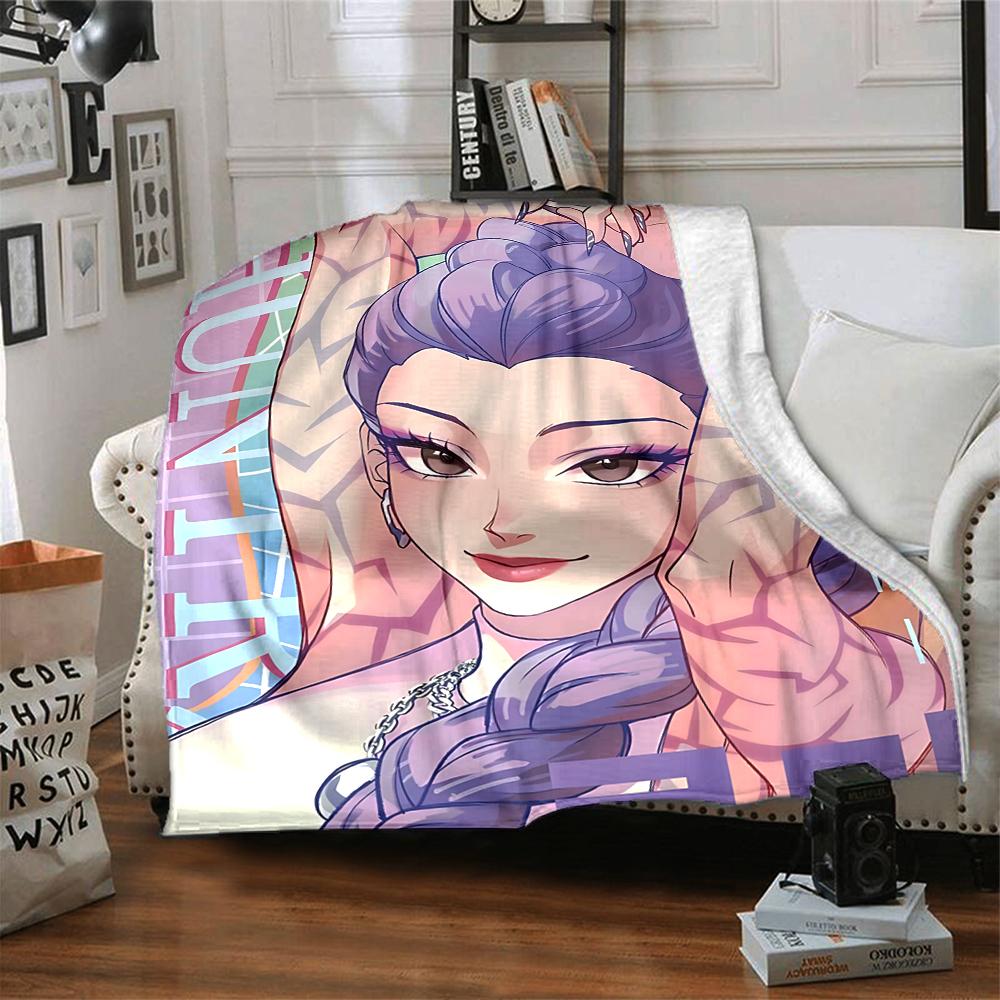1Pc Purple Hair Hunter Blanket For Couch Bed Plush Cozy Fuzzy Blanket Super Soft Warm Blankets For Fall And Winter 0918206