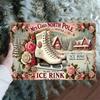 Vintage Mrs Claus North Pole Metal Poster Wall Art for Kitchen