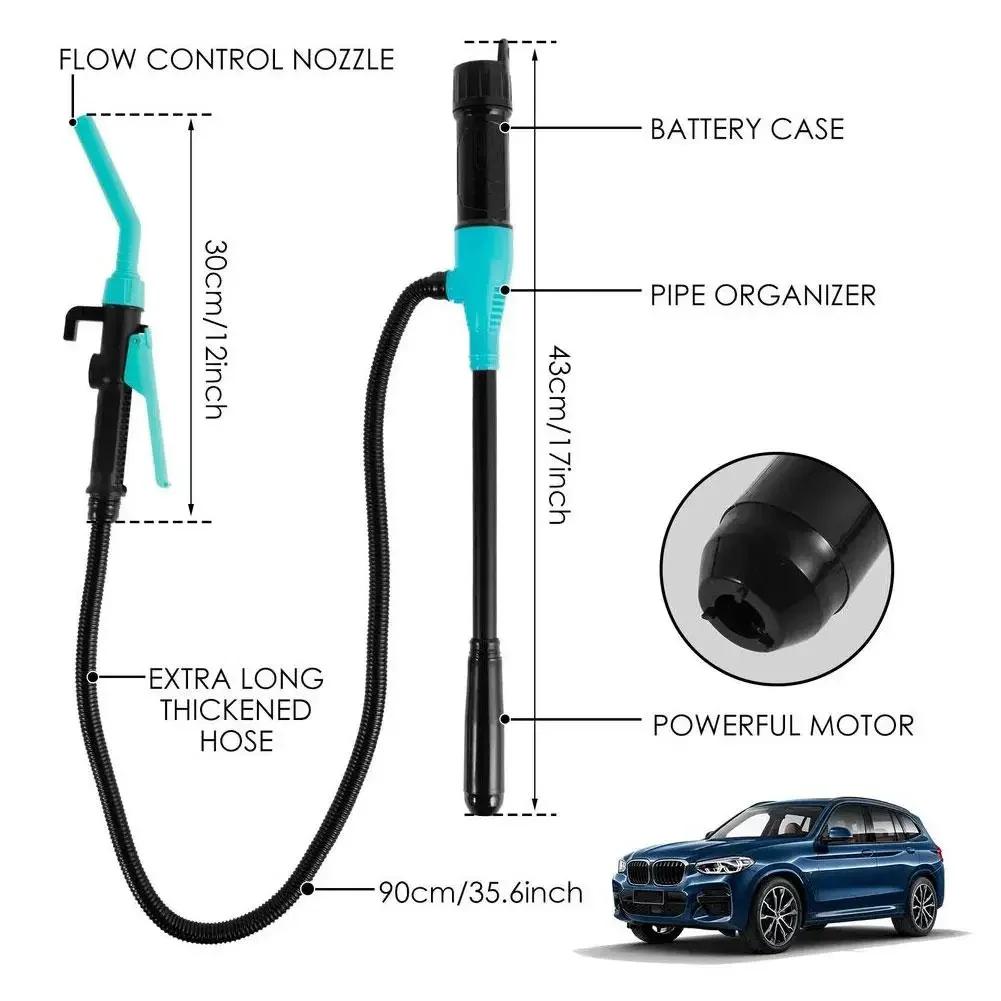 Battery Operated Electric Oil Pump with Nozzle, Suitable for Motorcycle, Car, Fuel Tank Transfer Pump