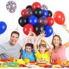 60Pcs Balloons 12 Inch Blue Black Red Balloons Birthday Party Supplies Latex Helium for Arch Garland Kit Boys Girls Themed Birthday Party Decorations