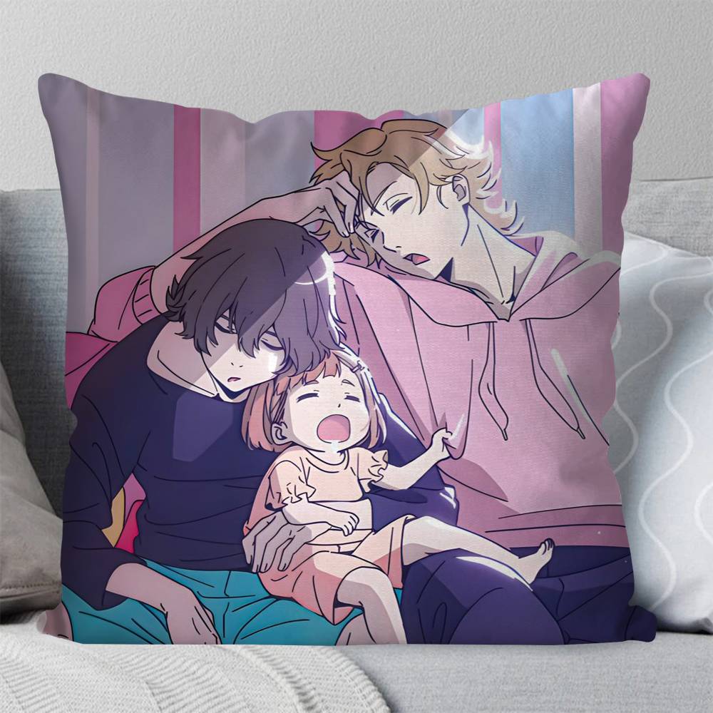 Anime BBuddy Daddies Pillow Case Fashion Square Pillowcase Bedroom Sofa Room Ins Decoration Leisure