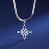 Classic Stainless Steel Necklace Trend Witch Knot Pendant Necklace Men Women Casual Jewelry Gifts