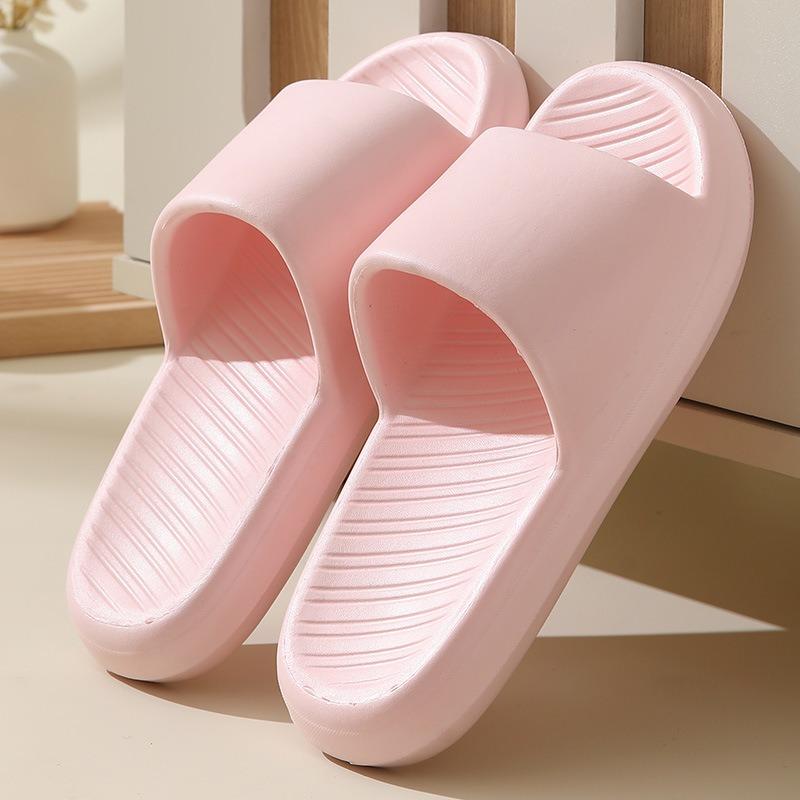 

Летние прохладные тапочки мужские тапочки для ванной парные с мягкой подошвой домашние женские тапочки домашние нескользящие летние 36-37 розовый