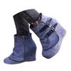 Women'S Wedge Heeled Thick Soled Tower Short Boots Fashionable Casual Suede Round Toed Outdoor Fashion Women'S Boots With Heels