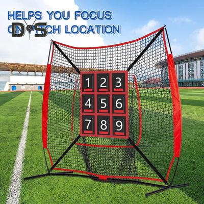 Regulowany Cel do Rzucania Piłek Baseballowych i Softballowych 9 Otworów Numerowany Cel Strefy Strike do Siatki Baseballowej Trening Celności Rzucania i Uderzania