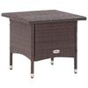 Side Table Brown 50x50x47 Cm Poly Rattan