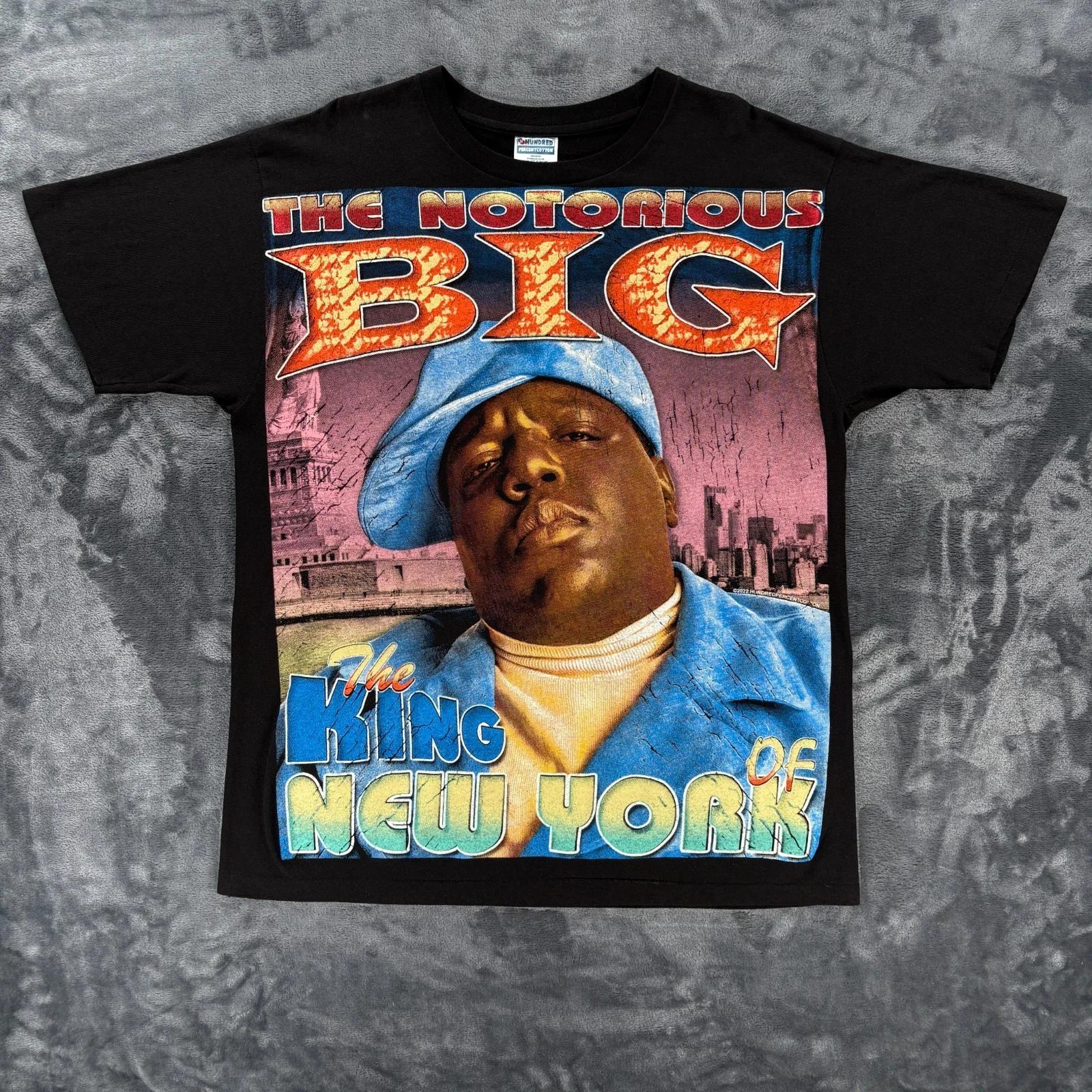 

Notorious BIG Biggie Smalls Single Stitch Rap Tee Double Sided AOP Men XL 3XL