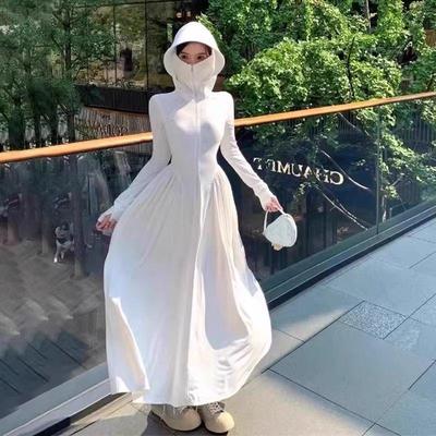 Women's UPF50+ Ice Silk Sun Protection Full-Body Robe Dress