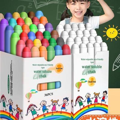 Water-Soluble Dustless Colored Chalk for Kids and Teachers