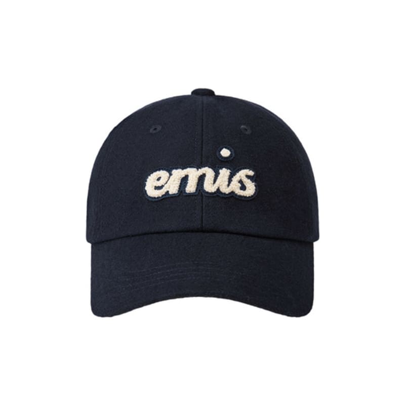 EMIS BOUCLE LETTERING LOGO BALL CAP-NAVY