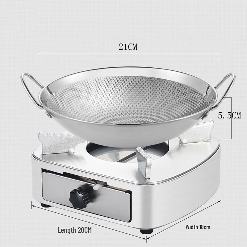 GOWKE Stainless Steel Mini Alcohol Hot Pot Burner