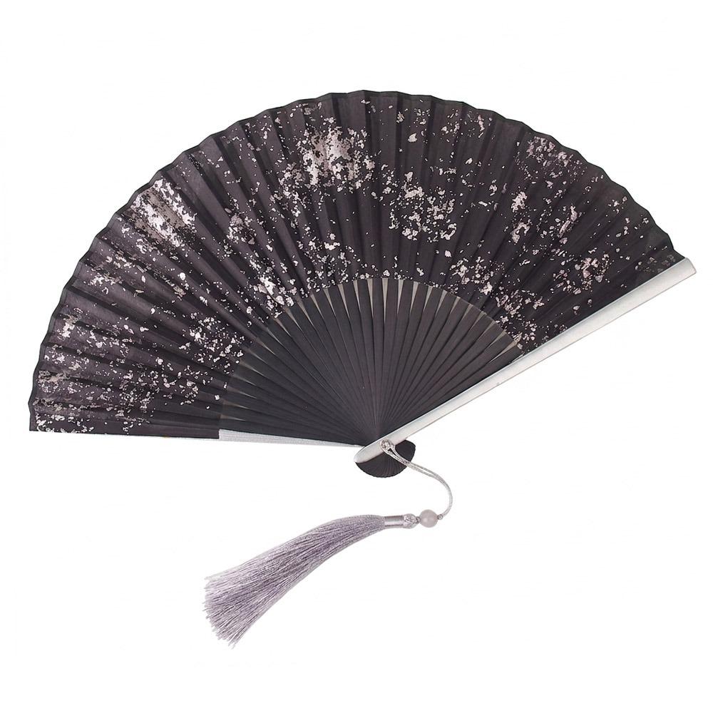 with Tassel Folded Fan 6inch Hand Hold Fan Portable Chinese Retro Fan  Gift серебряный