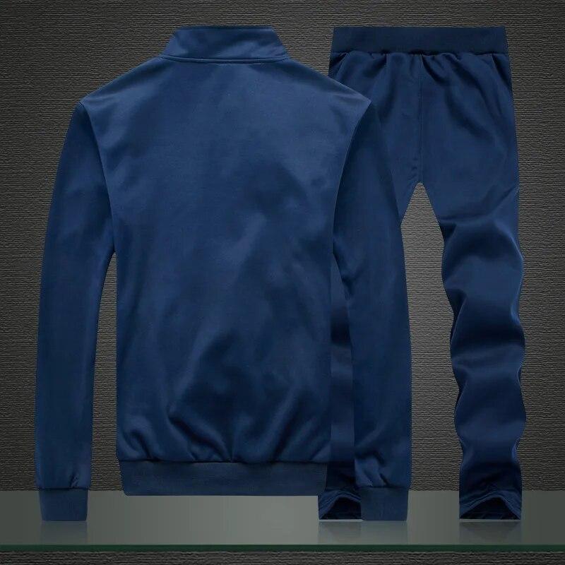 Męska moda wiosenna solidna codzienna bluza z kapturem męski zestaw strojów 2 szt. Dresy bluza dresowa