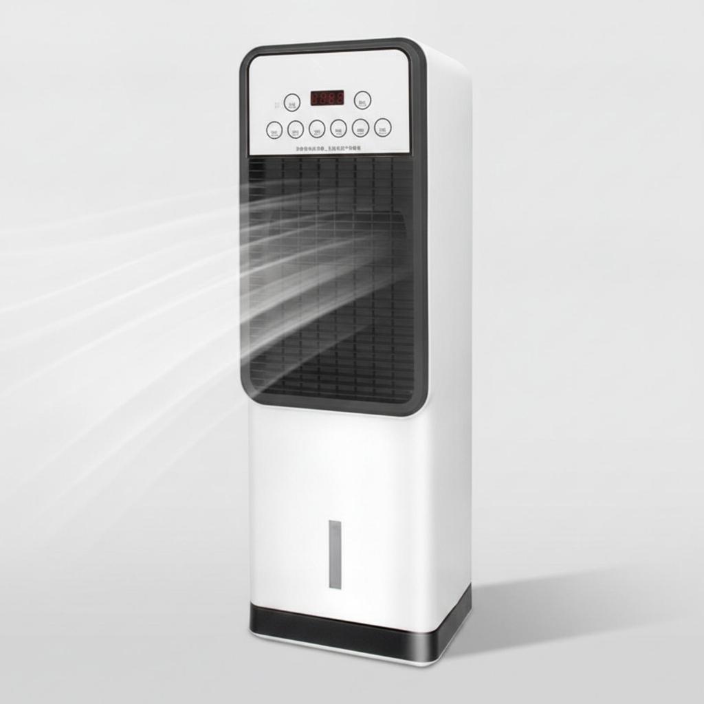 Tall Heat Fan with Remote Control Clear Digital Display, Quiet LowProfile, for Living Room