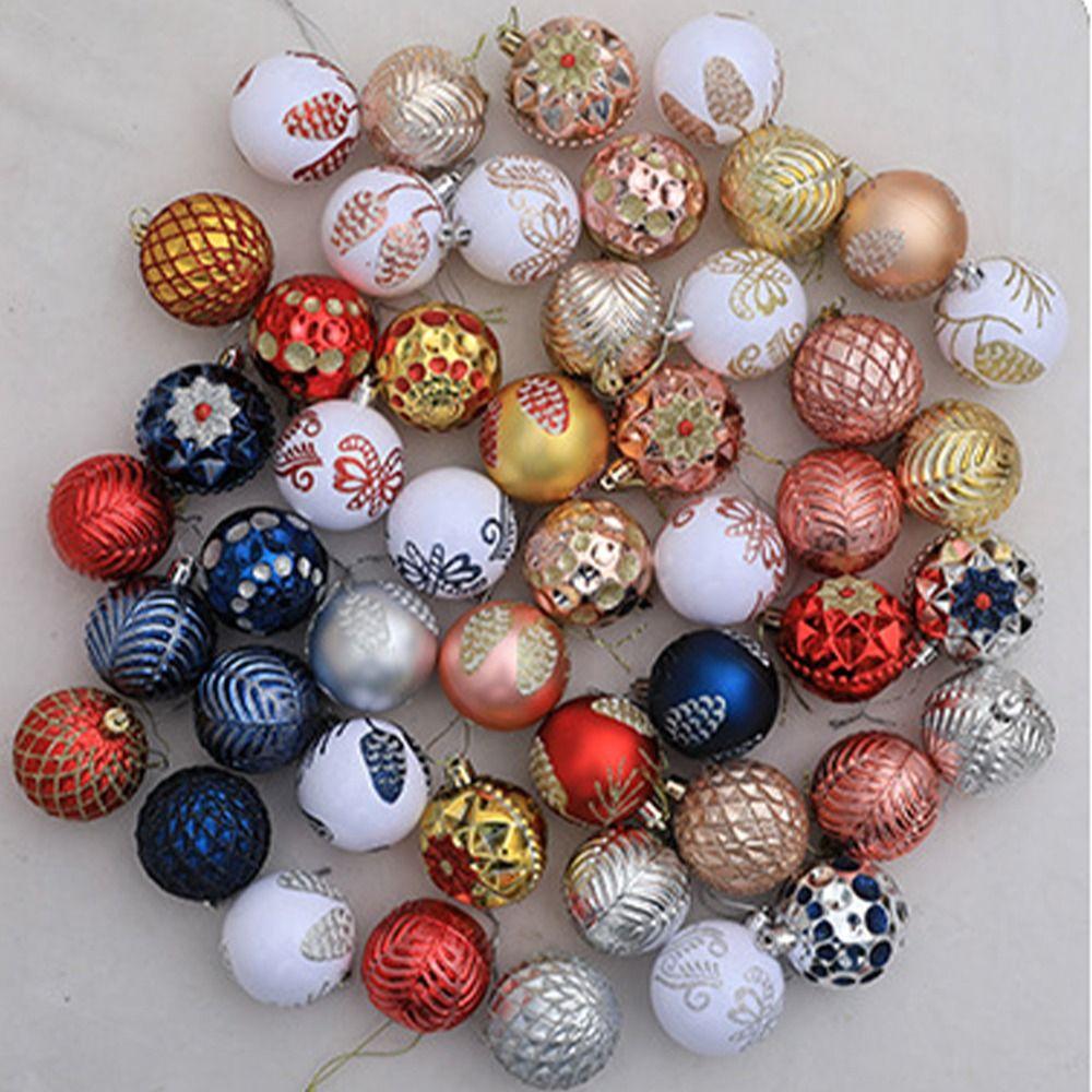 8pcs Delicate Christmas Ball 6cm Hanging Ornament Christmas Tree Pendant  Window