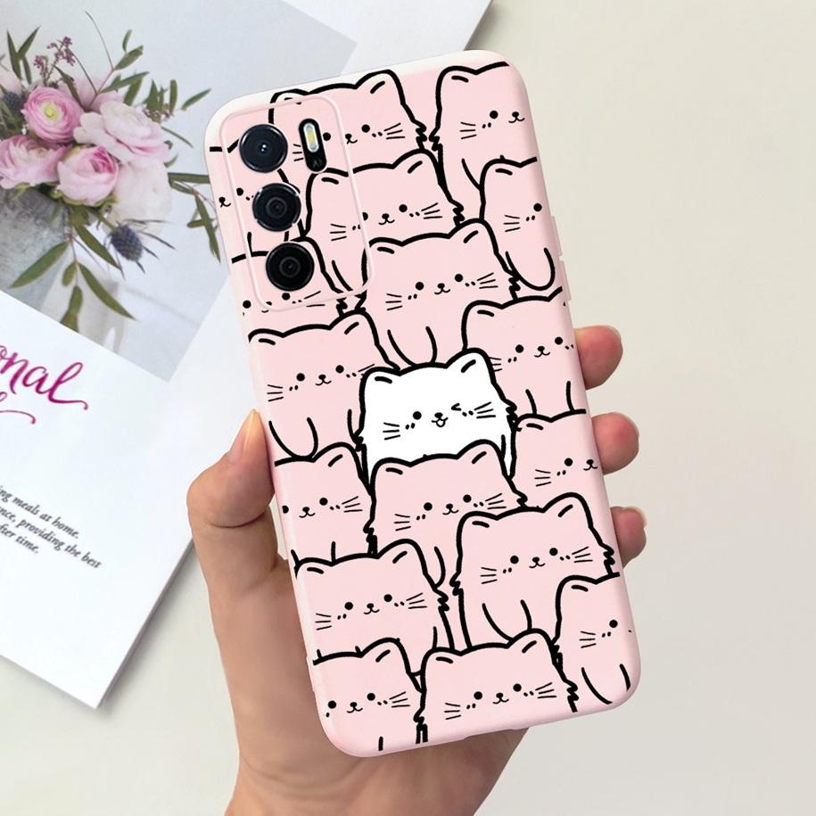 For OPPO A54S Case CPH2273 Phone Cover Popular Flower Cartoon Soft Silicone Funda For OPPO A16 A16S CPH2269 CPH2271 A 16S Bumper