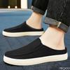 Summer breathable solid color versatile and comfortable one foot men's cloth shoes casual lightweight half drag loafers