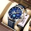 POEDAGAR Mens Watches Luxury Luminous Waterproof Chronograph Date Watch for Men Reloj Hombre Quartz Wristwatches Man Bracelet