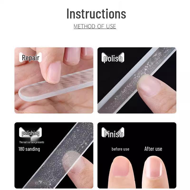 Nano Glass Nail File & Polishing Strip - Durable Manicure Tool for Shaping, Buffing, and Shining Baby Nails.