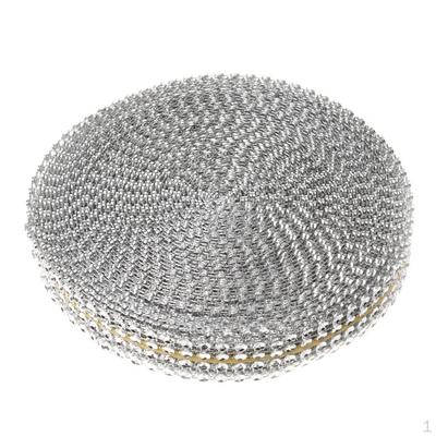 10 Yards 4-reihiges silbernes Strassband, Wickelband, Dekoration für Hochzeitsfeiern