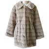 Long Faux Fur Coat Winter Femme Mink Veste Luxury Woman Coat Stripe Clothes Korean Warm Plush Jacket Furry  Artificial Fur Coat