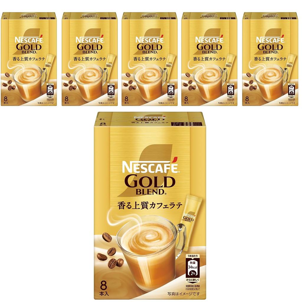 Nescafe Gold Blend Stick Coffee 8 sticks 6 boxes individually packaged cafe latte au lait instant
