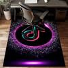 Tiktok Logo Design Rug Game Carpet, Floor Mat for Bedroom Living Room Entryway Rug, Home Decor Idea Gift for Christmas Birthday