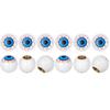 BELLIFFY 12PCS Bicycle Valve Eyeball Tire Valve Caps Eyeball Valve Caps Fluorescent Valve Stem