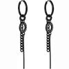 Personalized Chain One-word Long Earrings, Earrings, Titanium Steel Studs.