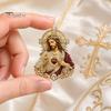 Religious Keepsake Brooch Sacred Heart of Jesus Brooch, Confirmation Souvenir Christian Faith Accessory with Enamel Pin Pin, Catholic Lapel