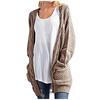 Fashion Women Long Sleeve Knit winter Cardigan Sweater Solid Color Coat
