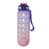 1 Liter Motivations-Wasserflasche mit Strohhalm-Mundstück Mit Zeitmarkierung Auslaufsichere Sport-Wasserflasche Für Fitnessstudio Camping Tour