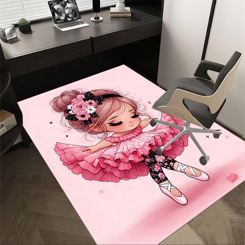

1PC Floral Leggings Ballet Shoes Anti-slip carpet, suitable for Office, bedroomand playrooms. It can also be used as a sofa footrest cover-W111 60cm by 90cm