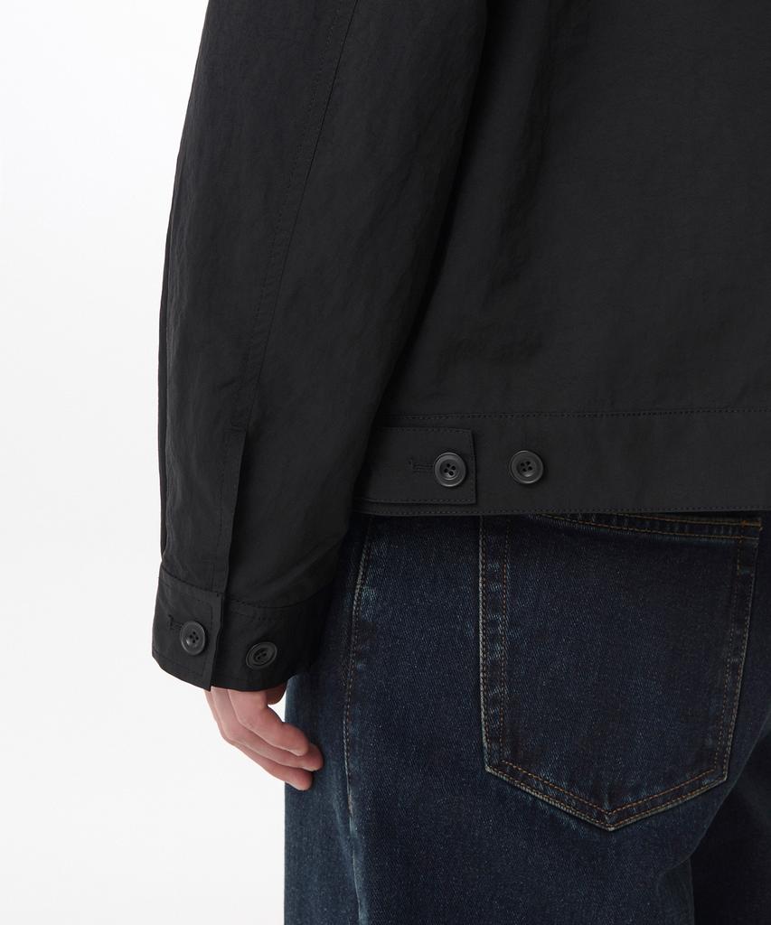 Musinsa Standard Nylon Crease Double Pocket Zip-Up Jacket [Black]