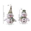 Knitted Luminous Snowman Ornament Green Snowman Doll Plush Toys  Hotel Office Decor