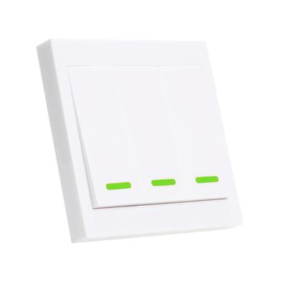 Push Button Wall Light Switch Remote Controller ON/Off Switch Panel 433MHz Wireless RF Remote Control Transmitter with Stickers Free Position Flexible