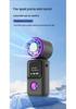 Compact Foldable USB Rechargeable Fan with High-Speed Turbine & Digital Display