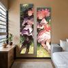 Süßer Magisches Mädchen Vertikaler Wandteppich Madoka Und Homura Langes Wandbehang Teenager Schlafzimmer Wohnheimzimmer Dekoration