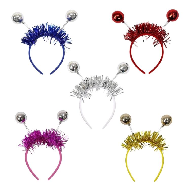 Disco Ball Headwear Breathable Hair Band Christmas Cosplay Hairband For Extended Wear Seasonal Celebration