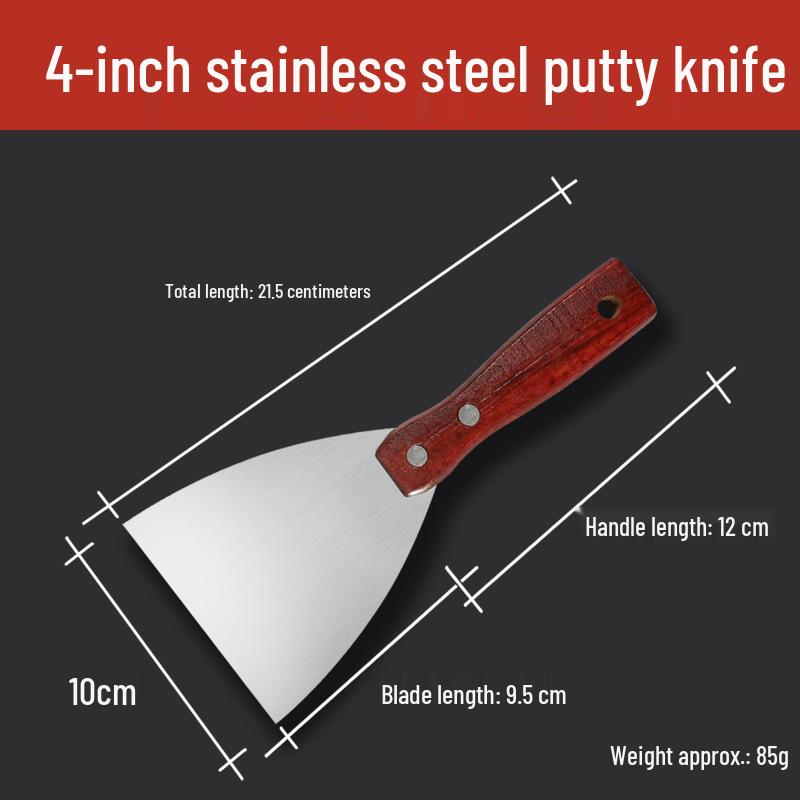 Stainless Steel Anti-Slip Plastering & Putty Knife with Plastic Handle