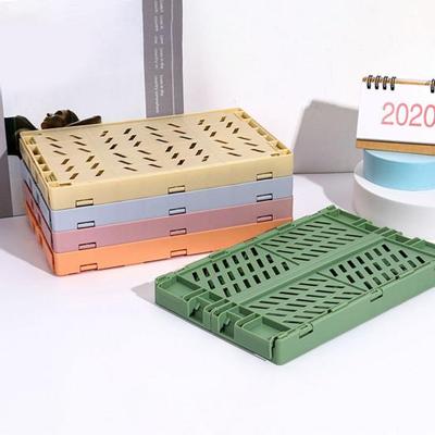 Large Capacity Solid Color Creative Stackable Foldable Kitchen Warehouse Crate Student Crate
