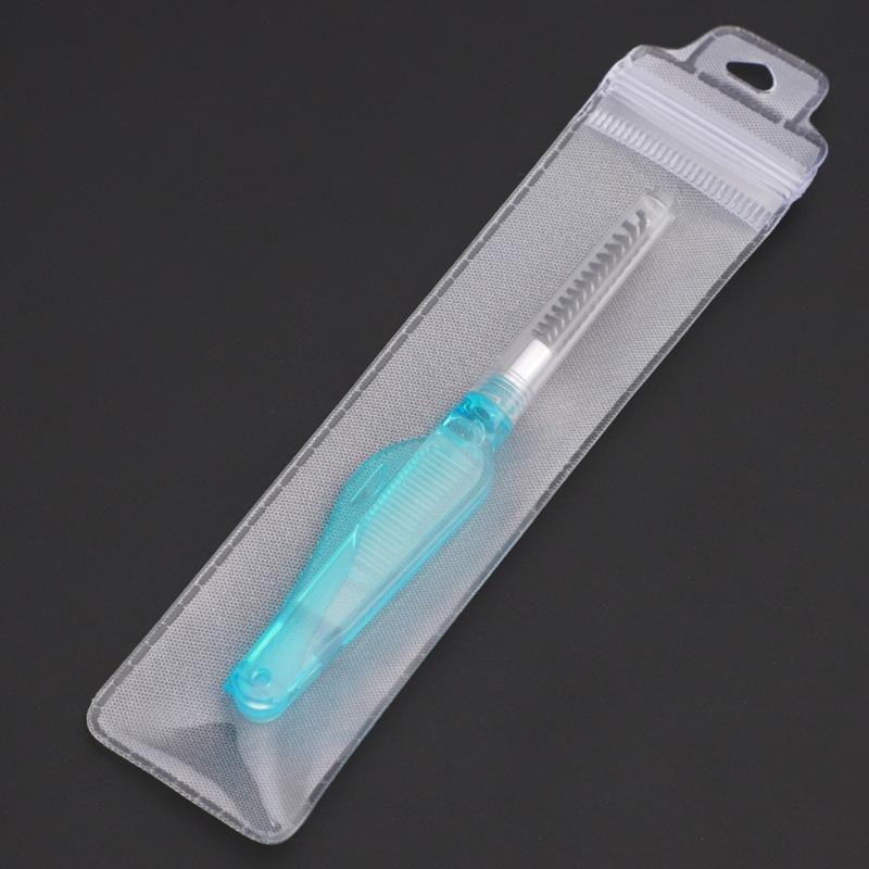 Portable Eyebrow Eyelash Shaper Eyelash Comb Double Head Eyebrow Brush Makeup Grooming Tool Foldable Mascara Brush