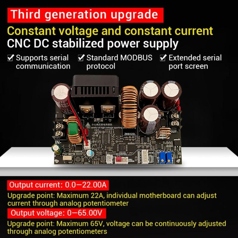 DirectCurrent Power Supply Variable Bucking Boosts Converters Voltages Regulator Constant 6-75V To 0-65V 22A PowerModules