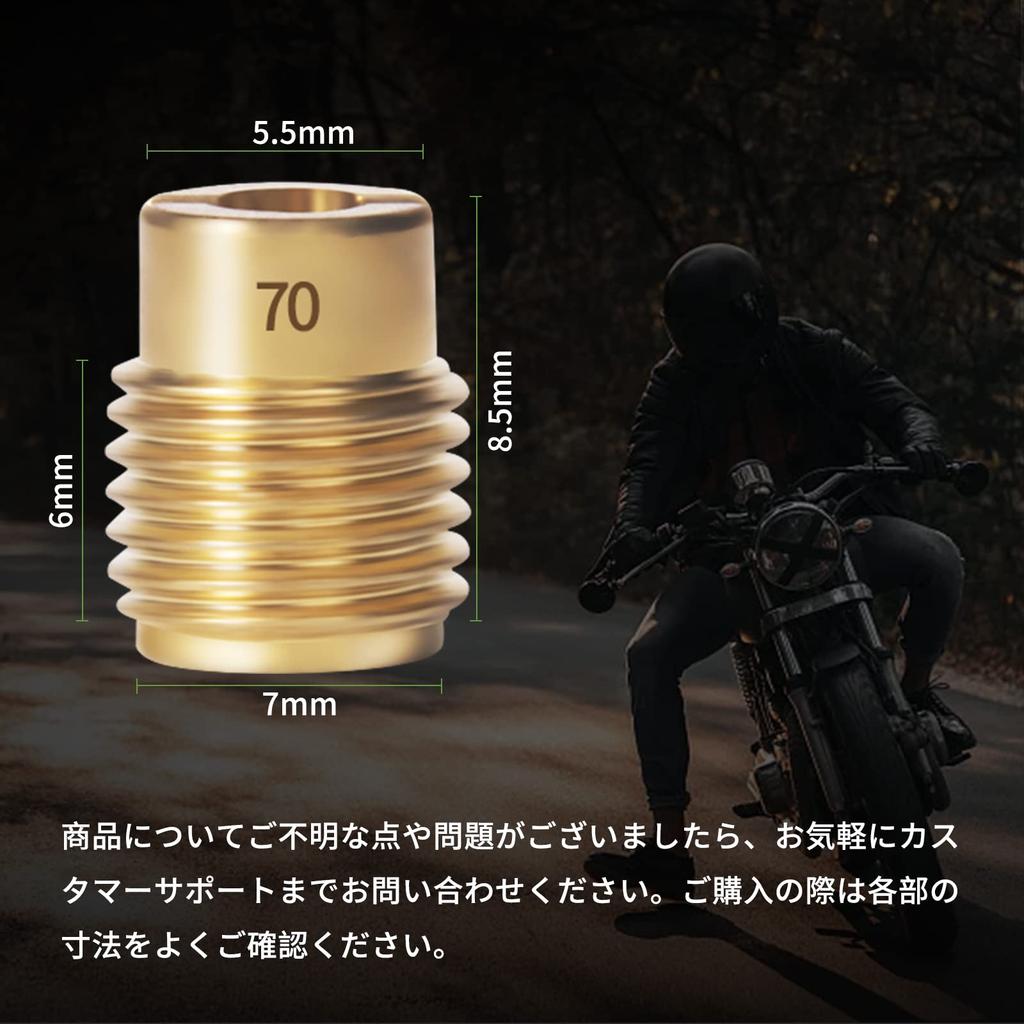 Pronese Main Jet Set Full Threaded Large Type #70 To #100 for Keihin FCR Carburetor Setting, Set of 10 Sizes