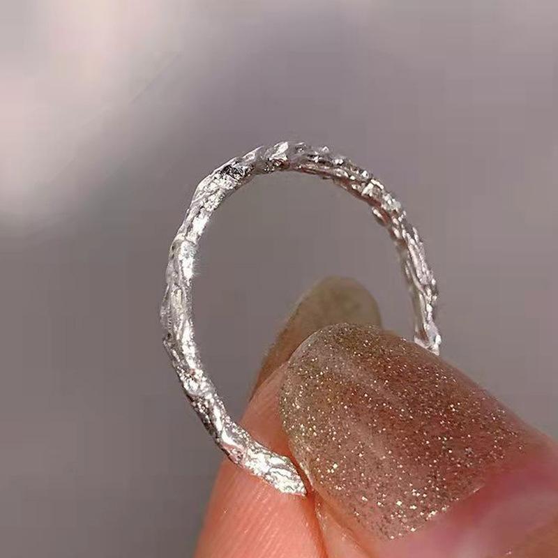 Silver Color Irregular Bumpy Ring Female Opening Adjustable Index Finger Rings for Women Fashion Jewelry Accessories Anillos