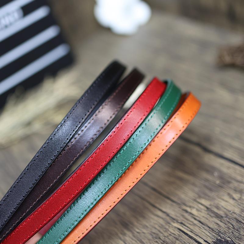Cintura estiva da donna con nodo - Accessorio in vera pelle per stringere la vita, per abiti, gonne e maglioni