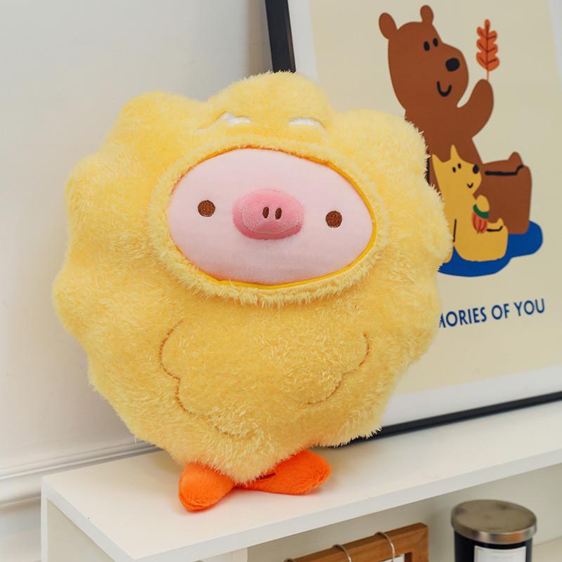 Cute Shrimp Fried Chicken Pig Plush Toy Adorable Doll Kids Birthday Gift Holiday