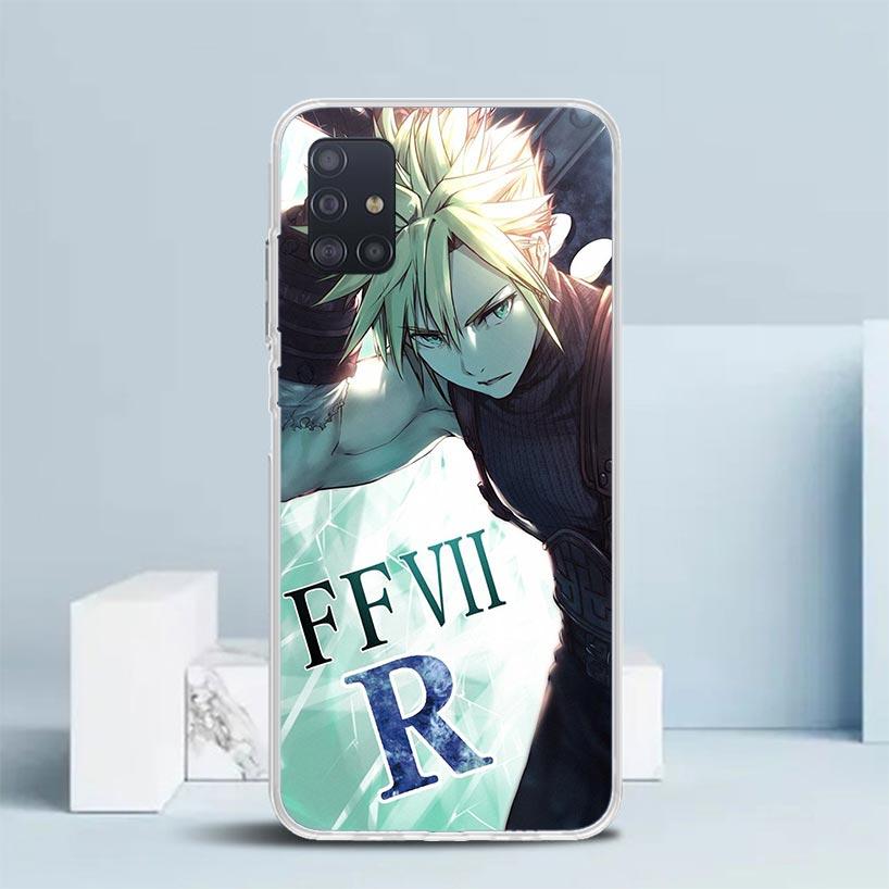 Final Fantasy FF VII Soft Cover for Samsung Galaxy A12 A22 A32 A52 A72 A02S Phone Case Note 20 Ultra 10 S10 Plus A51 A71 A50S A2